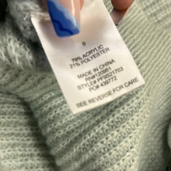 blue button up sweater - Picture 2 of 2